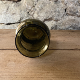 OV20111075 Antique French cornichon or olive storage jar made of mouth-blown glass, period: 19th century, in beautiful condition! Size: 24.5 cm high / 10.5 cm cross section (bottom) / 9 cm cross section (top)