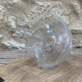 OV20111060 Antique French flycatcher of mouth-blown glass in rare model period: 19th century in beautiful condition! Size: 16.5 cm high / 14 cm cross section