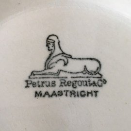 AW20110662 Antique serving dish stamp - Petrus Regout & Co Maastricht - period: 1893, in beautiful condition! Size: 6 cm. high / 23 cm. cross section