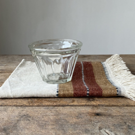 OV20111046 Antieke Franse confiturepot van mondgeblazen glas in prachtige staat! Afmeting: 8 cm hoog /  11,5 cm doorsnede