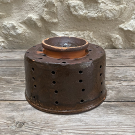AW20111314 Large old French cheese mold for Roquefort cheese in beautiful condition! Size: 11.5 cm high / 19.5 cm cross section