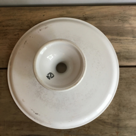 AW20110619 Antique French cake plate stamp - Opaque de Sarreguemines - period: 1875-1900 beautifully weathered and in perfect condition! Size: 11 cm. high / cross-section: 37 cm.