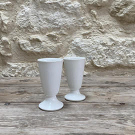 AW20111324 Set of 2 antique French high cups....beautiful for some field flowers... period: 19th century in beautiful condition! Size: +/- 14 cm high / +/- 7 cm cross section