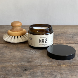 Bath salt no 2 Matin de Printemps (Linen) 550 g in glass jar. Made in Provence, France