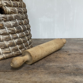 OV20110797 Old French wooden rolling pin in beautiful condition! Size: 42 cm. long / 6.5 cm. cross section