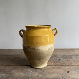 AW20111198 Antieke Franse confitpot  periode: 19de eeuw voorzien van nr: 5 in prachtige staat! Afmeting: 27 cm hoog /  16,5 cm doorsnede