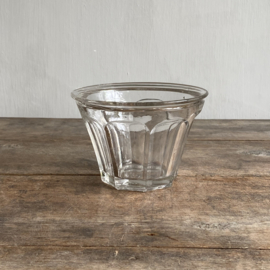 OV20111028 Grote antieke Franse confiturepot van mondgeblazen glas inhoud: 750 ml in prachtige staat! Afmeting: 9,5 cm hoog /  14 cm doorsnede