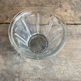 OV20111049 Antique French confiture jar made of mouth-blown glass marked - C - The glass is slightly weathered, but otherwise in beautiful condition! Size: 8.5 cm high / 11.5 cross section