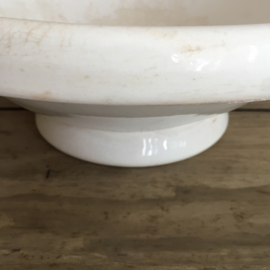 AW20110629 Old cream bowl stamp - Sociéte Céramique Maastricht Made in Holland - period: 1900-1957. Lightly buttered and beautifully weathered. Missing one minimal chip (see photo 10) / Size: 12 cm. high / 34 cm. cross section
