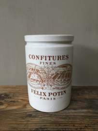 AW20110357 Beautiful old French confiture pot Felix Potin Paris in perfect condition! / Size: 13.5 cm. high / 9 cm. section