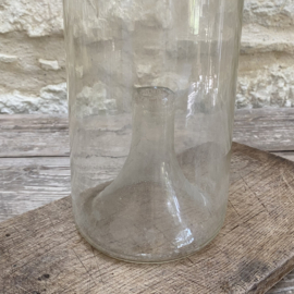 OV20111044(C) Large antique French fish trap made of mouth-blown glass, period: 19th century. In beautiful condition! Size: 38 cm high / 14 cm cross section.