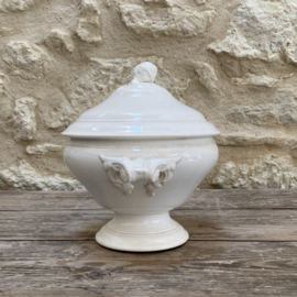 AW20111306 Antique French tureen with matching lid, stamped - Digoin & Sarreguemines, period: 1875-1900, in beautiful condition! Size: 15 cm high (to the lid) / 24.5 cm up to the handle / 20 cm cross section
