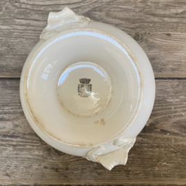AW20111306 Antique French tureen with matching lid, stamped - Digoin & Sarreguemines, period: 1875-1900, in beautiful condition! Size: 15 cm high (to the lid) / 24.5 cm up to the handle / 20 cm cross section