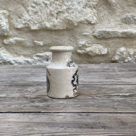 AW20111241 Antique French Grey-Poupon Dijon mustard pot stamp - Digoin & Sarreguemines - period: 1875-1900. In beautiful buttered and weathered condition, see photos for details. Size: 9.5 cm high / 6 cm cross section (bottom)
