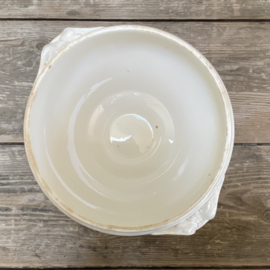 AW20111306 Antique French tureen with matching lid, stamped - Digoin & Sarreguemines, period: 1875-1900, in beautiful condition! Size: 15 cm high (to the lid) / 24.5 cm up to the handle / 20 cm cross section