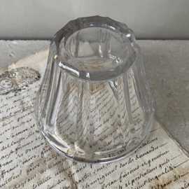 OV20110783 Antiek Frans confiturepotje van mondgeblazen glas in prachtige staat! Afmeting: 8,5 cm. hoog /  11 cm. doorsnede