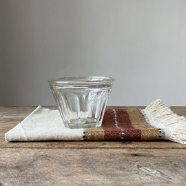 OV20111046 Antieke Franse confiturepot van mondgeblazen glas in prachtige staat! Afmeting: 8 cm hoog /  11,5 cm doorsnede