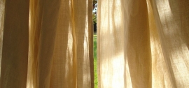 Couleur Chanvre transparent curtains made in France manufactured from 100% French ecological hemp.