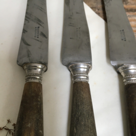 OV20110681 Set of 11 old French knives with bone handle in beautiful condition! Size: 24 cm. long.