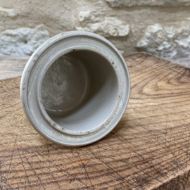 AW20111247 Old French stoneware pâté pot "La Conserve 1/4" in beautiful condition! Size: 7 cm high / 9.5 cm cross section