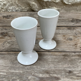 AW20111324 Set of 2 antique French high cups....beautiful for some field flowers... period: 19th century in beautiful condition! Size: +/- 14 cm high / +/- 7 cm cross section
