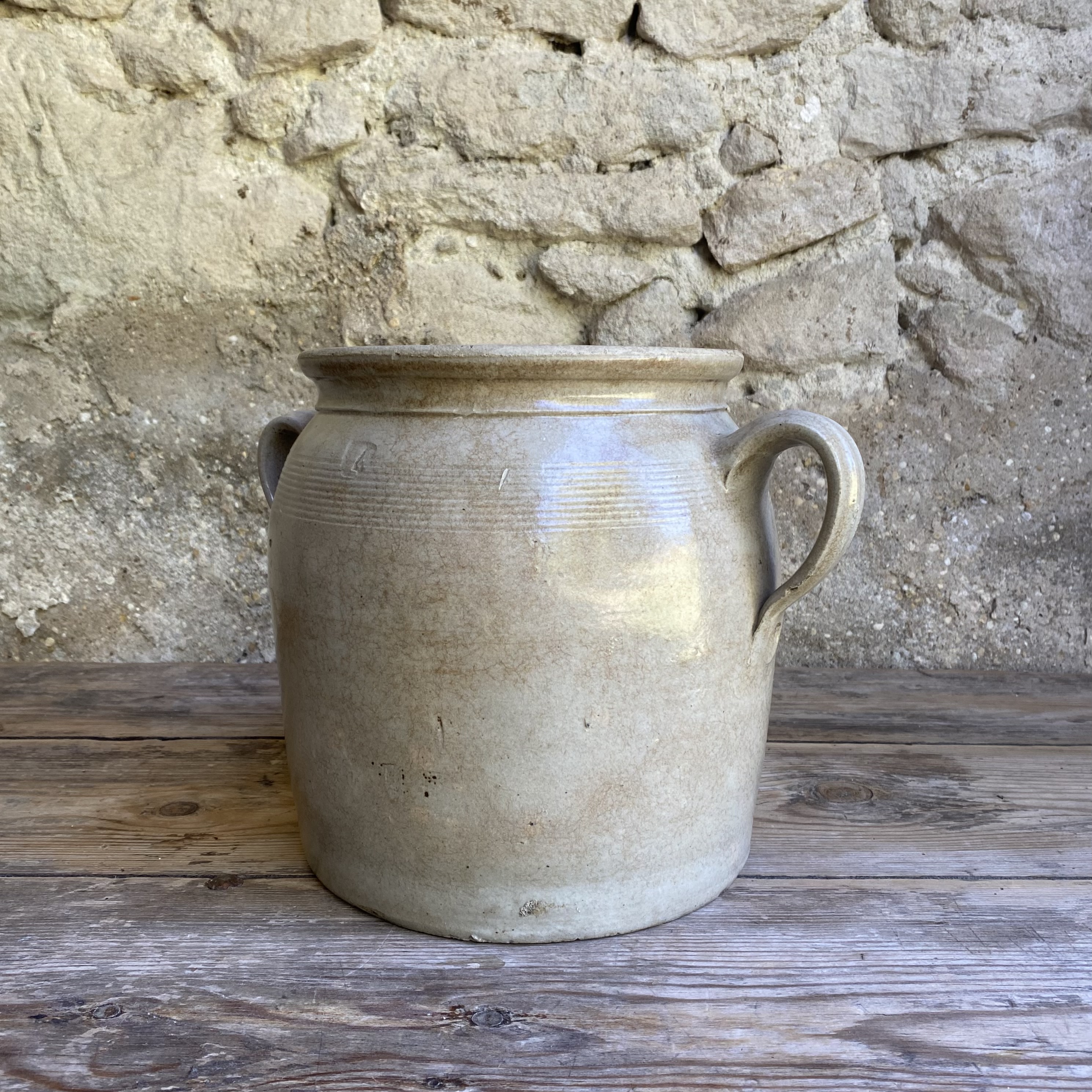 AW20111224 Old French pot of grès earthenware in beautiful condition! Size: 23.5 cm high / 20 cm cross section