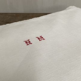 LI20110036 Antique French hemp sheet with monogram N.M. in beautiful condition! Size: 250x200 cm. Mentioned price is per sheet.