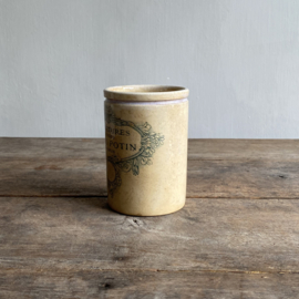 AW20111196 Antique French confiture jar - Félix Potin Paris - (see photos for details) in beautiful buttered condition! Size: 13.5 cm high / 9 cm cross section