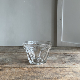OV20110985 Antieke Franse confiture pot van mond geblazen glas in perfecte staat! Afmeting: 8,5 cm hoog /  11,5 cm doorsnede