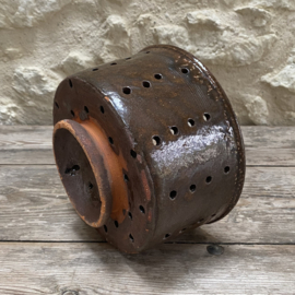 AW20111314 Large old French cheese mold for Roquefort cheese in beautiful condition! Size: 11.5 cm high / 19.5 cm cross section