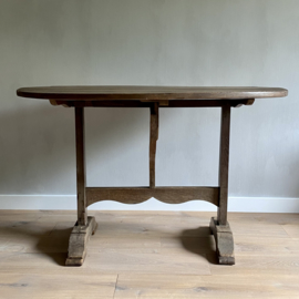 OV20110768 Antique French Vendange table of presumably chestnut wood...in beautiful condition! Size: 118 cm. long / 74.5 cm. high / 85.5 cm. cross section. Pick up in shop only!