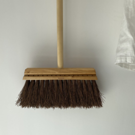 IH012 Iris Hantverk handmade broom with long handle in birch wood and bassine. Pick up at my store only.