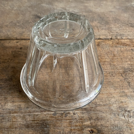 OV20111035 Antieke Franse confiturepot van mondgeblazen glas inhoudsaanduiding: 375 gram in prachtige staat! Afmeting: 8,5 cm hoog /  11 cm doorsnede