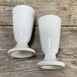 AW20111324 Set of 2 antique French high cups....beautiful for some field flowers... period: 19th century in beautiful condition! Size: +/- 14 cm high / +/- 7 cm cross section