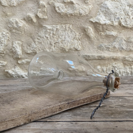 OV20110958 Antique French fish trap made of mouth-blown glass period: 19th century in beautiful condition! Size: 28 cm high / 13.5 cm  cross section.