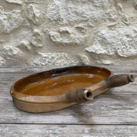 AW20111323 Antique French oven dish period: 19th century in beautiful condition! Size: 40.5 cm long / 23 cm cross section/ 6 cm high