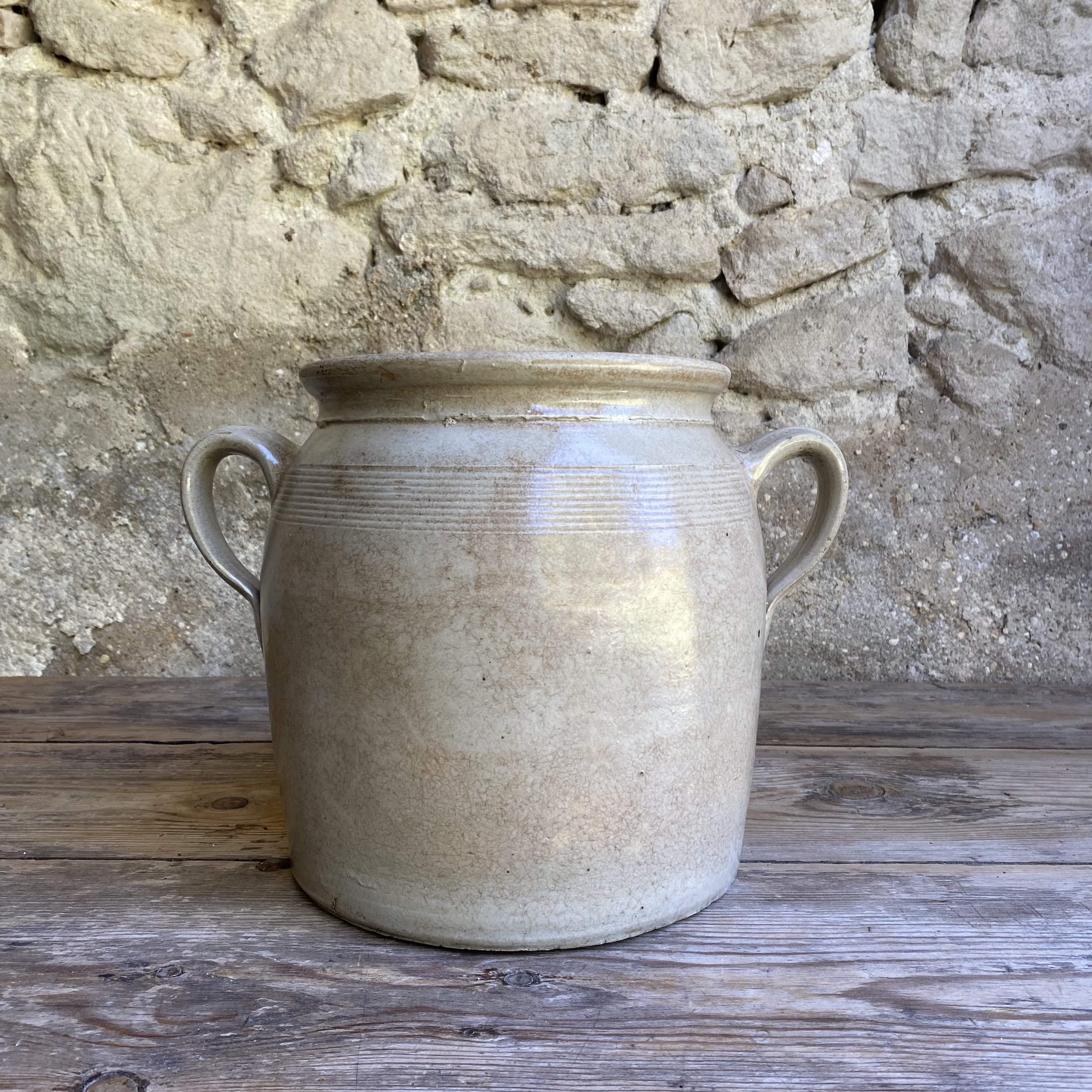 AW20111224 Old French pot of grès earthenware in beautiful condition! Size: 23.5 cm high / 20 cm cross section