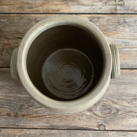 AW20111123 Old French grès pottery pot in beautiful condition! Size: 21 cm high / 17.5 cm cross section.