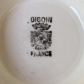 AW2011185 Antique large French café au lait bowl stamp - Digoin & Sarreguemines France - period: last quarter of the 19th century in beautiful condition! Size: 9 cm high / 16 cm cross section.