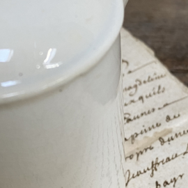AW20110938 Rare small antique French creamer with lid stamp - Digoin & Sarreguemines - period: 1875-1900. The lid is missing a chip on the bottom inside (see photo 4), otherwise in beautiful condition. Size: 9 cm. high / 6 cm. cross section.
