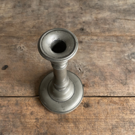 OV20111040 Antique French pewter candlestick in beautiful condition! Size: 22.5 cm high / 12 cm cross section (bottom) / 6 cm cross section (top)