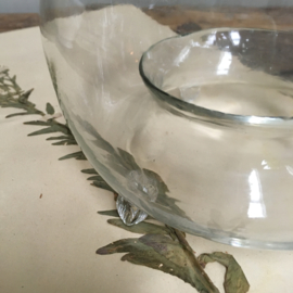 OV20110680 Antieke Franse wespen- of vliegenvanger  van mondgeblazen glas in perfecte staat! Afmeting: 18cm. hoog / +/- 15 cm doorsnede