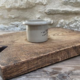 AW20111247 Old French stoneware pâté pot "La Conserve 1/4" in beautiful condition! Size: 7 cm high / 9.5 cm cross section