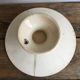 AW 20110609 Old cake plate stamp - Société Céramique Maestricht - period: 1900-1957 - Beautifully buttered and in perfect condition! Size: 11 cm. high / 33 cm. cross section.