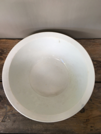 AW20110402 Antique sober French bowl with stamp - L.M. & Co Creil et Montereau - period: 1876-1895 in beautiful condition! Size: 9.5 cm. high / 30 cm. section.