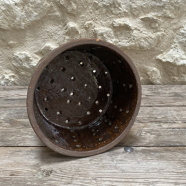 AW20111314 Large old French cheese mold for Roquefort cheese in beautiful condition! Size: 11.5 cm high / 19.5 cm cross section