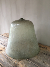 OV20110432 Antique hand-blown French melon cloche. Beautifully weathered and in very nice condition! / Size: +/- 35 cm. high / 41.5 cm. section. Pickup only.