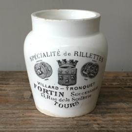 AW20110369 Very old French paté pot period 1886-1889 in beautiful condition! Size: 8.5 cm. high / 5.5 cm. section