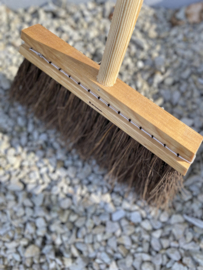 IH012 Iris Hantverk handmade broom with long handle in birch wood and bassine. Pick up at my store only.