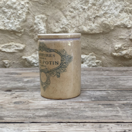 AW20111196 Antique French confiture jar - Félix Potin Paris - (see photos for details) in beautiful buttered condition! Size: 13.5 cm high / 9 cm cross section